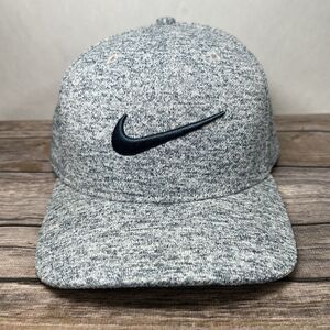 Nike Classic 99 Strapback Hat Cap Blue Heathered Leather Strap Golf Adjustable